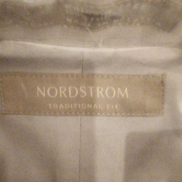 NORDSTROM size 19 36 mens Light Gray Dress Shirt Button Down Collar cotton new - Picture 2 of 4